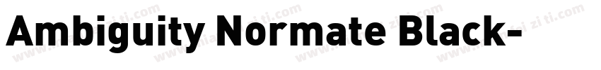 Ambiguity Normate Black字体转换